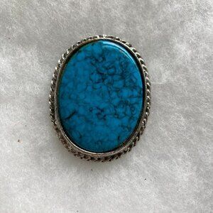 Vintage Faux Turquoise Brooch Pin‎
